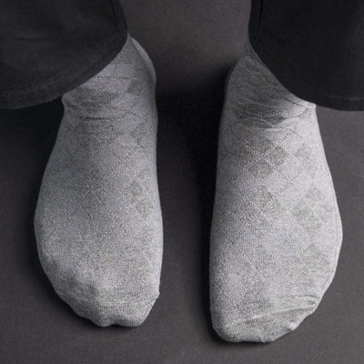 Fossil Grey Solid Socks Men Sock ERL   