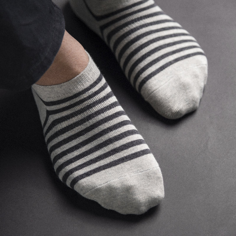 Classy Stripes Grey Socks Men Sock ERL   