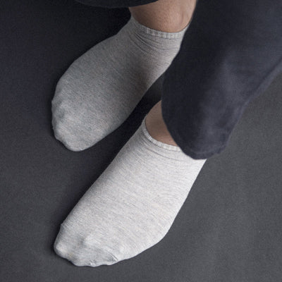 Cloud Grey Solid Socks Men Sock ERL   