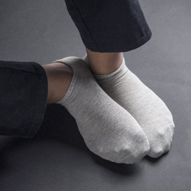 Cloud Grey Solid Socks Men Sock ERL   