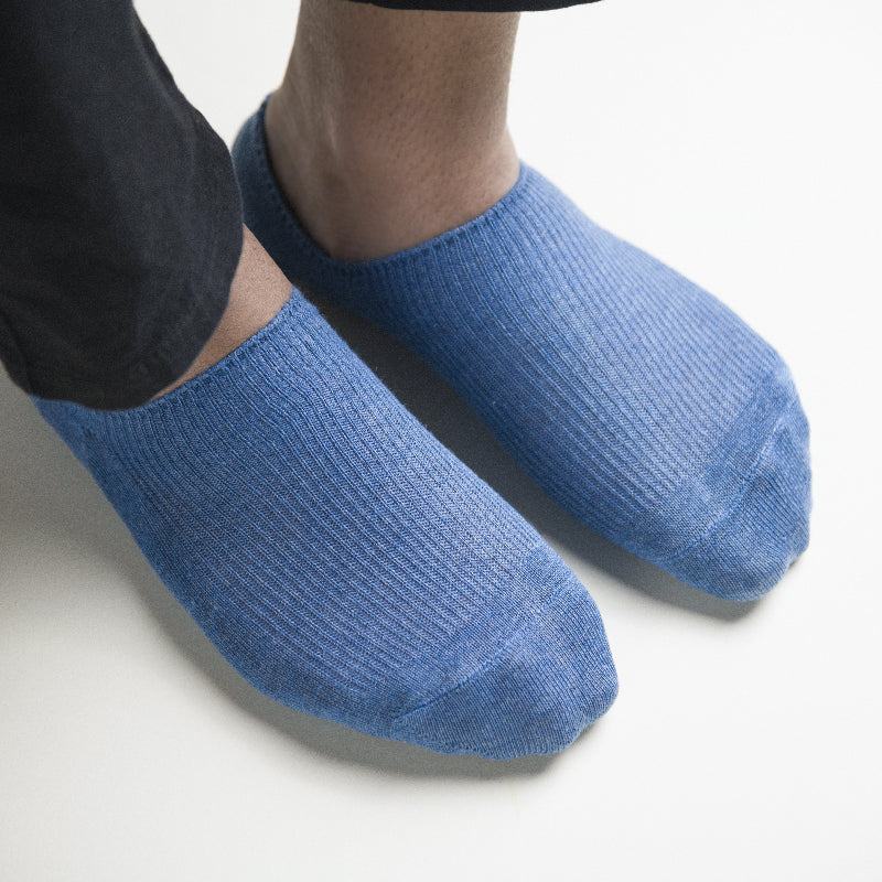 Lapis Blue Solid Socks Men Sock ERL   