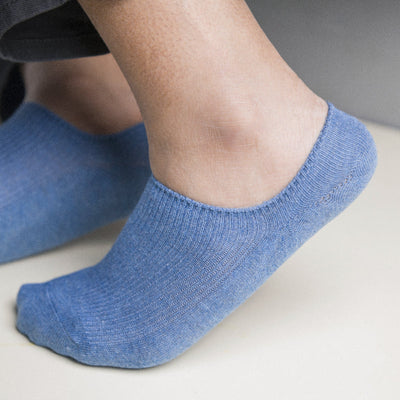 Lapis Blue Solid Socks Men Sock ERL   