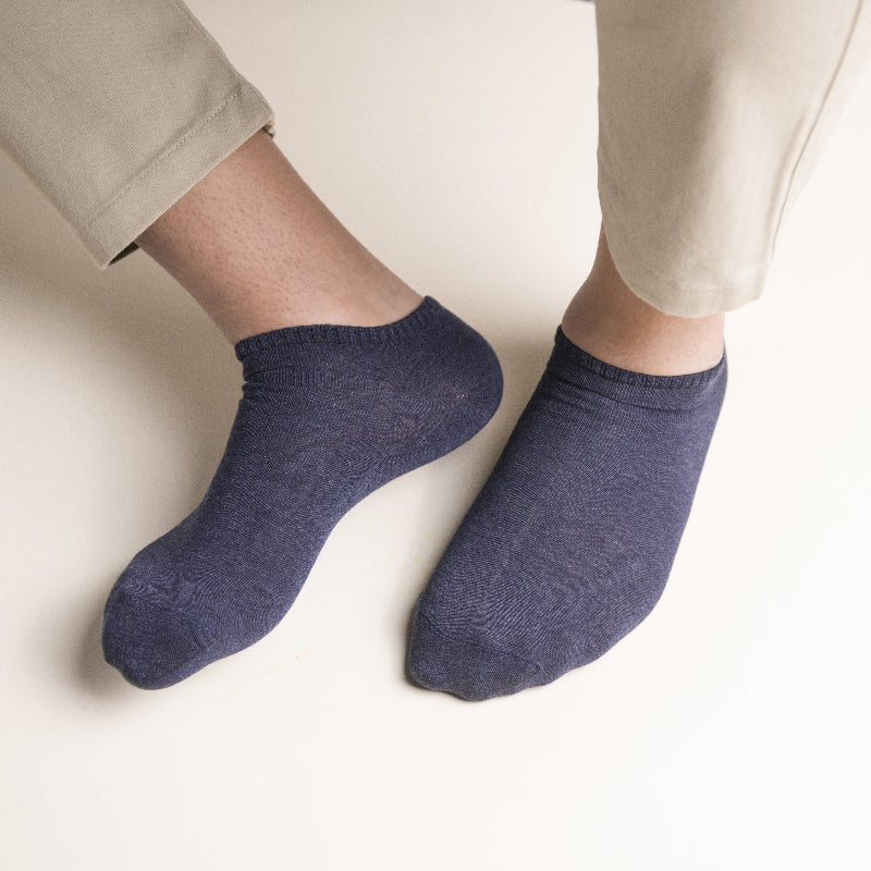 Berry Blue Solid Socks Men Sock ERL   