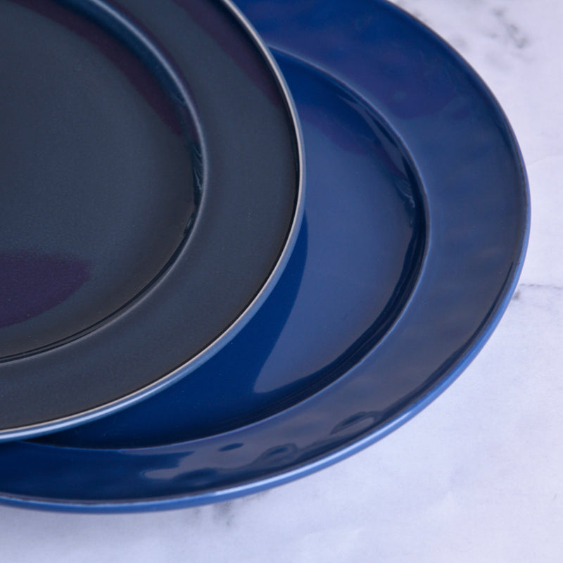 Azure Blue Hammered Dinner Plate (10 Inches) Dinner Plates June Trading   