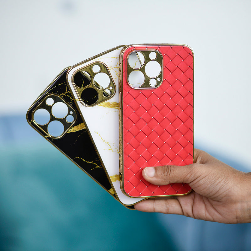 Marble Pattern Rose Gold Edge iPhone 14 Pro Case iPhone 14 Pro June Trading   