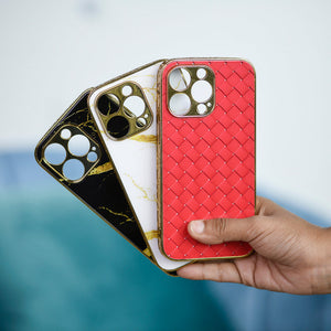 Marble Pattern Rose Gold Edge iPhone 14 Pro Max Case iPhone 14 Pro Max June Trading   