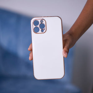 Rose Gold Carved Edge Luxury iPhone 12 Pro Case iPhone 12 & 12 Pro June Trading   