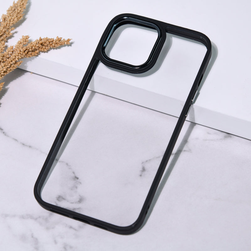 Apple iPhone 12 Acrylic Edge Metallic Transparent Case