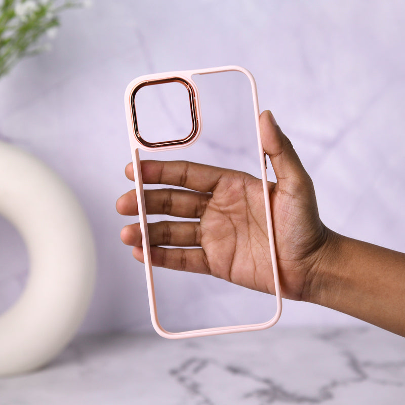 Apple iPhone 12 Pro Max Acrylic Edge Metallic Transparent Case iPhone 12 Pro Max June Trading   