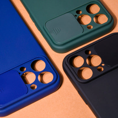 Solid Colour Silicon Case With Camera Slider For Apple iPhone 12 Pro Max iPhone 12 Pro Max June Trading   