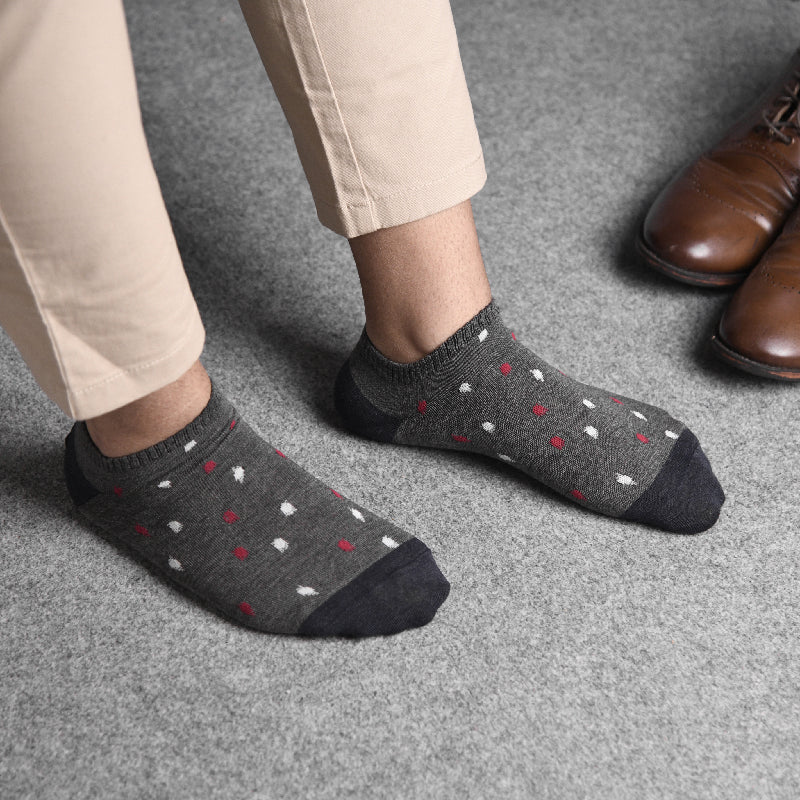 Anchor Grey Polka Dot Socks