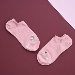 Bunny & Carrot Pink Socks Women Sock ERL   