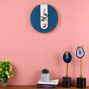 Artistic Aqua Blue Wall Clock Wall Clocks June Trading   