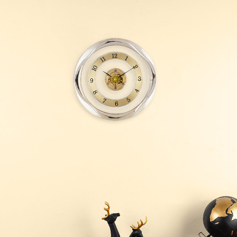 Gold & Silver Mechanic Wall Clock Wall Clocks June Trading   