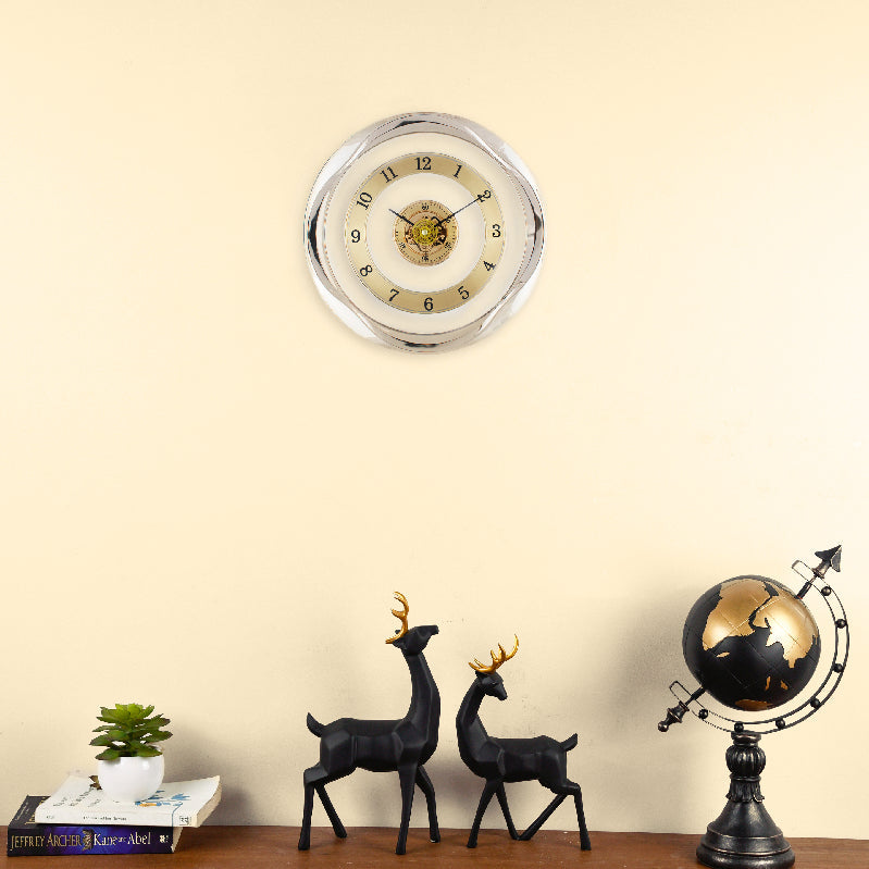 Gold & Silver Mechanic Wall Clock