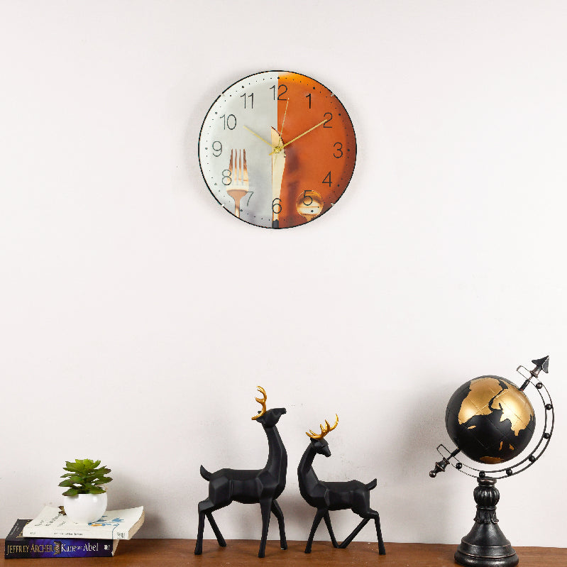 Luxury Cutlery Featured Wall Clock Wall Clocks June Trading   