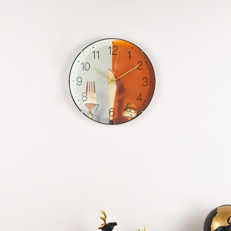 Luxury Cutlery Featured Wall Clock Wall Clocks June Trading   