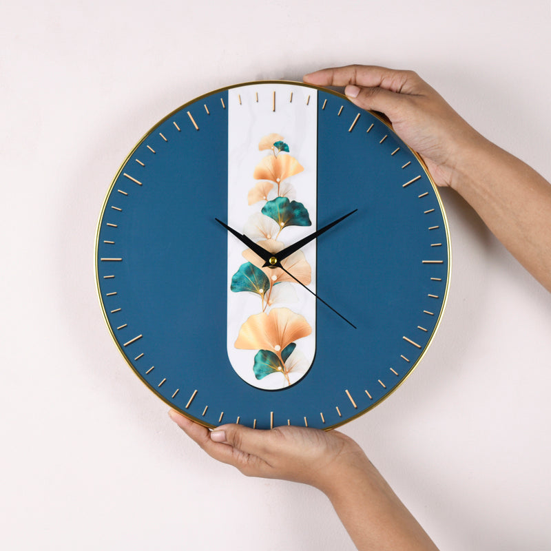 Artistic Aqua Blue Wall Clock Wall Clocks June Trading   