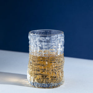 Frosted Crinkled Glass Set Of 4 (Small) Glasses June Trading   