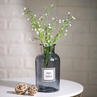 Platinum Gray Vintage Glass Vase Vases June Trading   