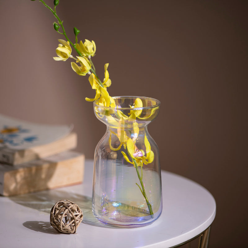 Timeless Prismatic Glass Vase Vases June Trading Clear & Reflective  