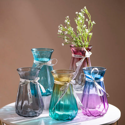 Alluring Diamond-Cut Glass Vase Vases June Trading   