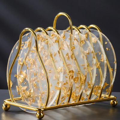 Golden Elegance Dish Holder