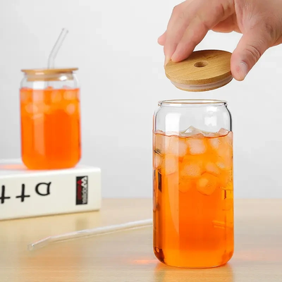 Sip in Style: Round Glass Sipper with Straw