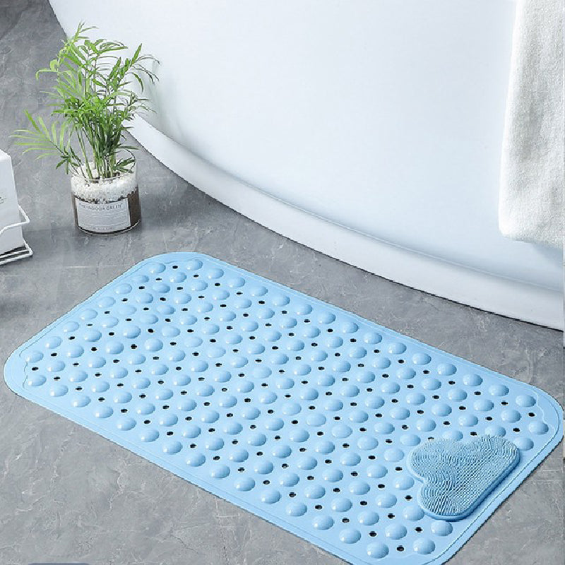 Baby Blue Nonslip Foot Massager & Exfoliator Shower Mat Shower Mats June Trading   