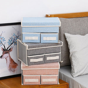 Subtle 3 Compartment Foldable Storage Organizer Basic Organisers ERL   