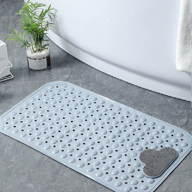 Cloud Grey Nonslip Foot Massager & Exfoliator Shower Mat Shower Mats June Trading   
