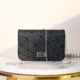 Geometric Abstract Sling Bag Women Sling Bag June Trading Silver-Touch Black  