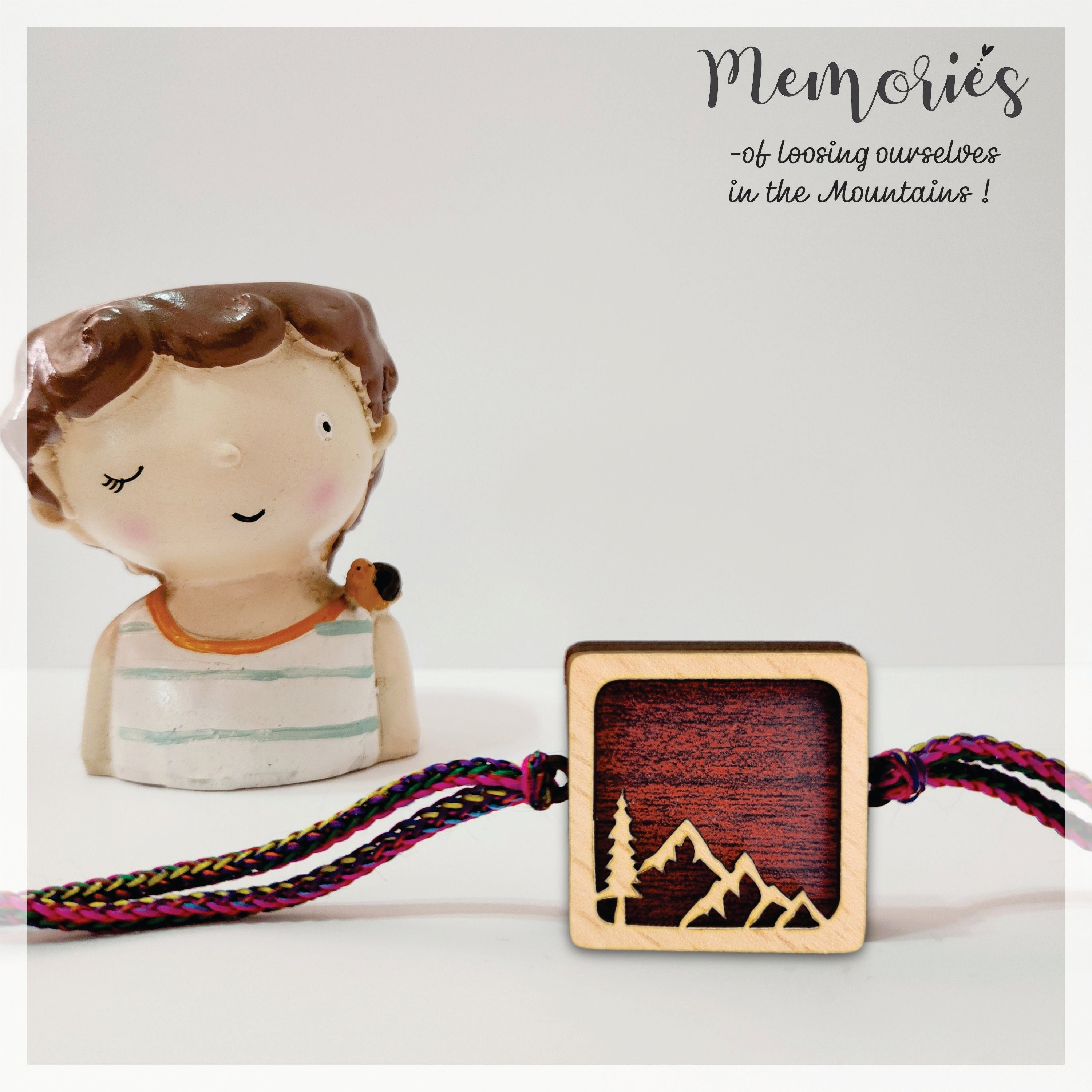 Photo Magnet Rakhi  - Into the Mountains Rakhis The June Shop Light  