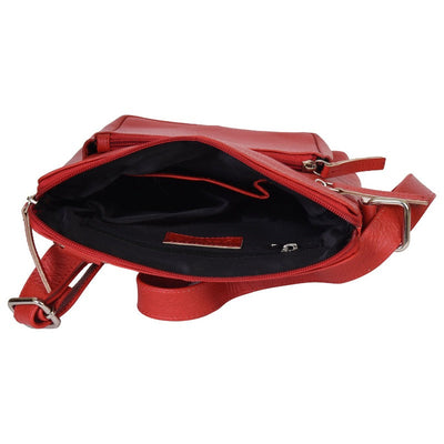 Portlee Leather Travel Messenger Sling Bag for men & women, Natural NDM Cherry / Red (H1) Messenger & Sling Bag Portlee   