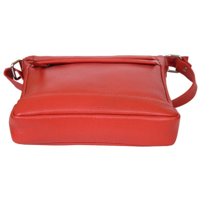Portlee Leather Travel Messenger Sling Bag for men & women, Natural NDM Cherry / Red (H2) Messenger & Sling Bag Portlee   