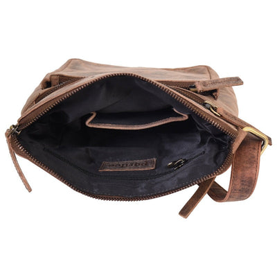 Portlee Leather Travel Messenger Sling Bag for men & women, Hunter Tan (H1) Messenger & Sling Bag Portlee   