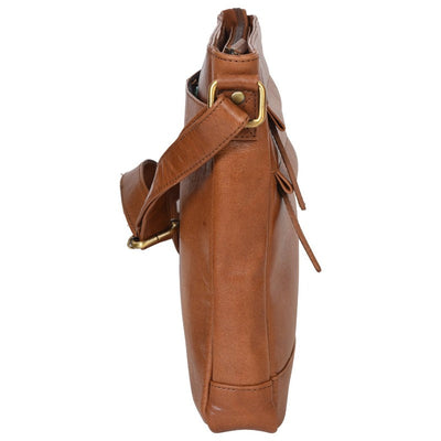 Portlee Leather Travel Messenger Sling Bag for men & women, Prado Cognac (H2) Messenger & Sling Bag Portlee   