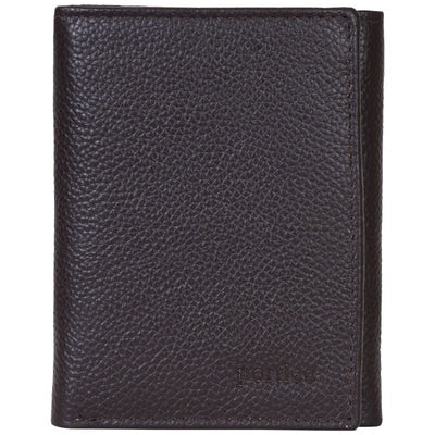 PDM Leather Credit Cards ID Holder Trifold Wallet, Brown Wallet Portlee   