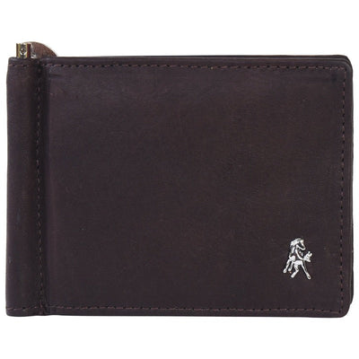 Leather Money Clip Wallet - Dark Brown Wallet Portlee   