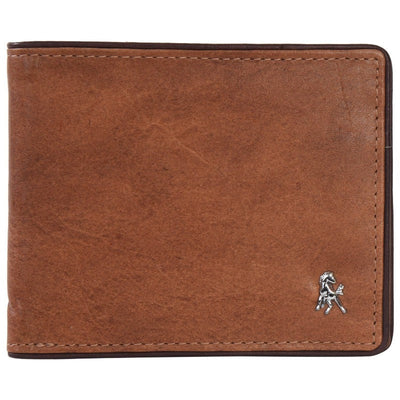 Leather Bifold Wallet - Brown (Dark Brown Piping) Wallet Portlee   