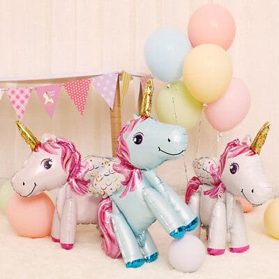White Unicorn Balloon