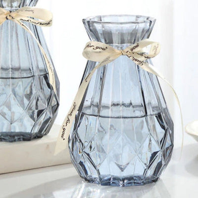 Vibrant Glass Flower Vase Vases June Trading Ebony (Without Ribbon)  