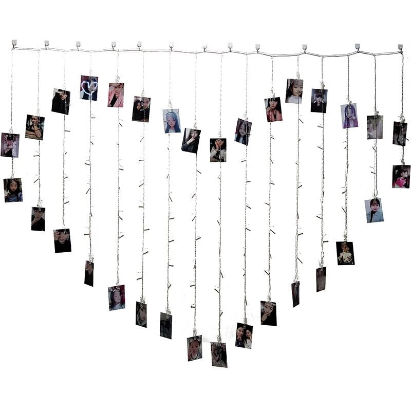 32 Heart Clip LED String Lights Lights Coral Tree   
