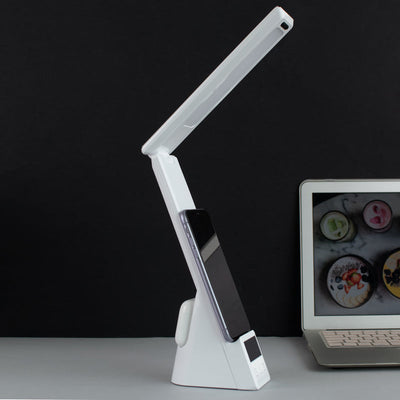 Portable Desk Lamp With Wireless Phone Charging Desk Lamps June Trading Paper White  