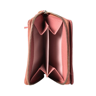 Genuine Leather Women's Palm Wallet, Pink Palm Wallet Portlee   