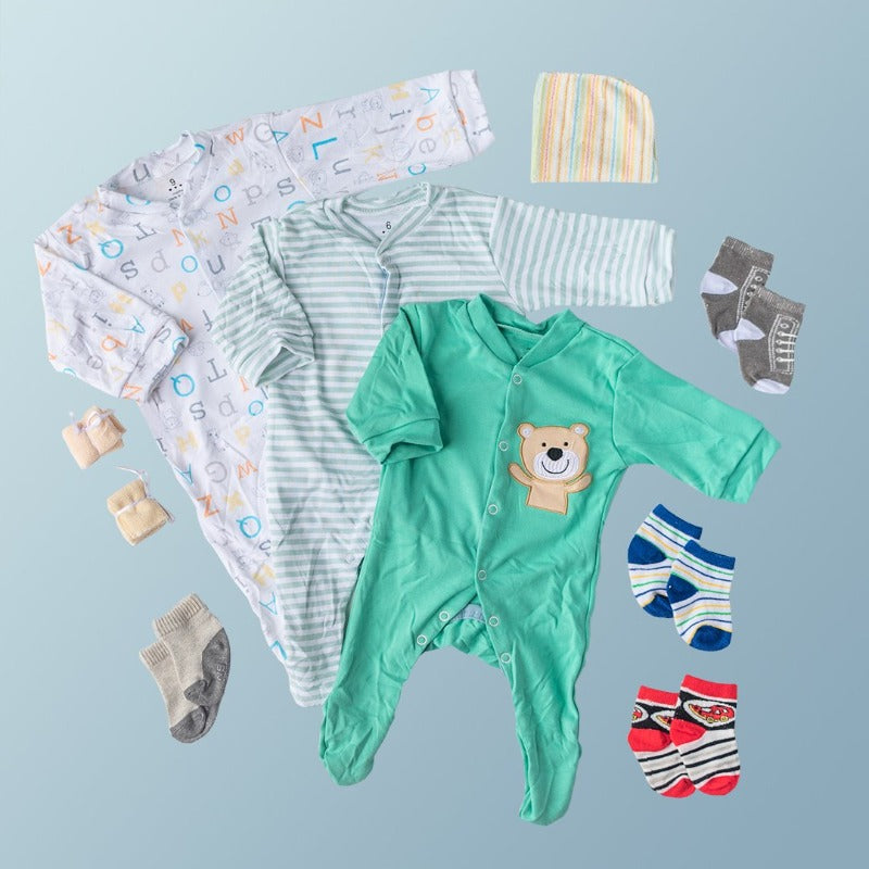 Baby Alphabet Print Romper Set - (Pack of 10)