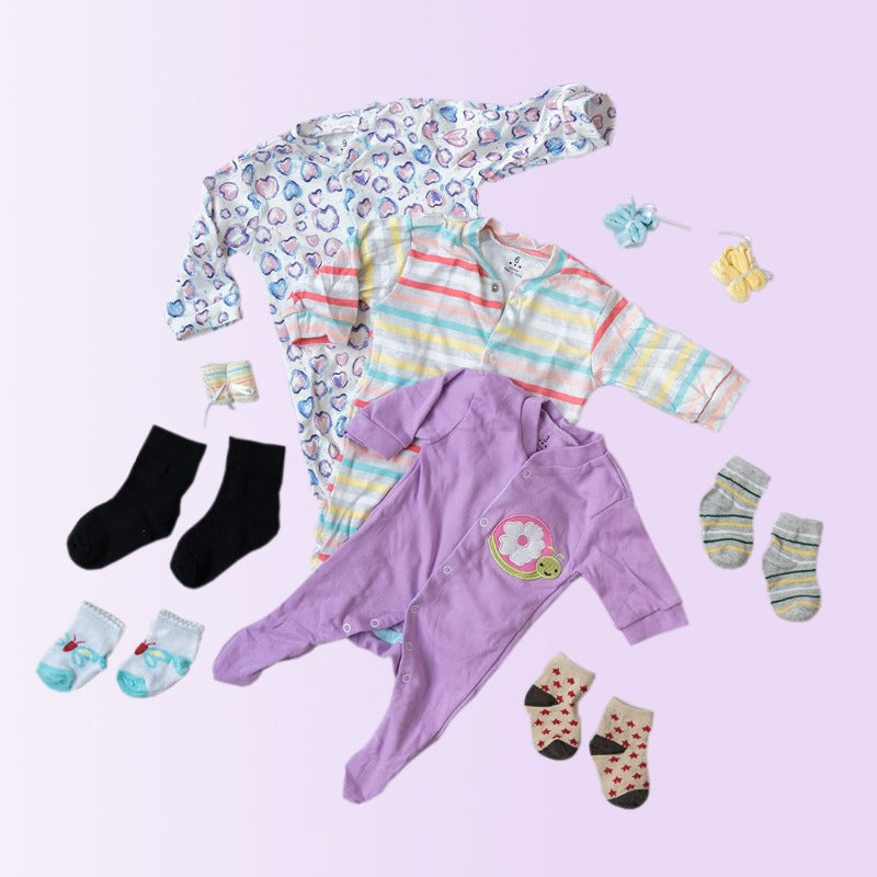 Baby Cute Snail Print Romper Set - (Pack of 10) Baby Gift Set June Trading   