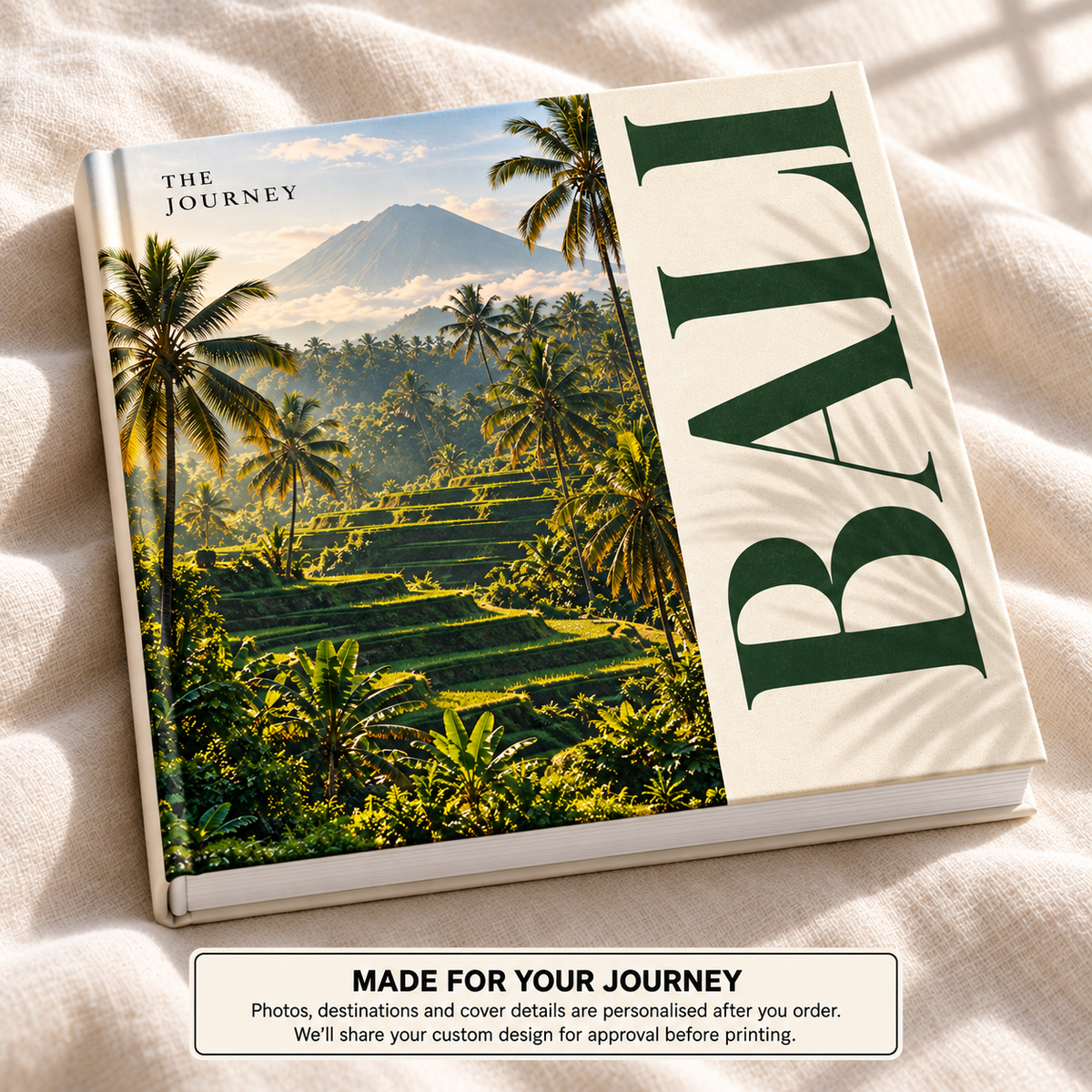 Bali Travel Book — personalised travel photo book cover