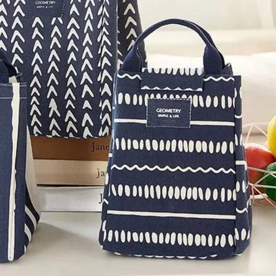 Boho Hand Block Print Insulated Lunch Bag Insulated Lunch Bags June Trading   