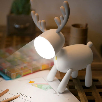 Silicone Deer Style LED Night Lamp Desk Lamps Coral Tree   